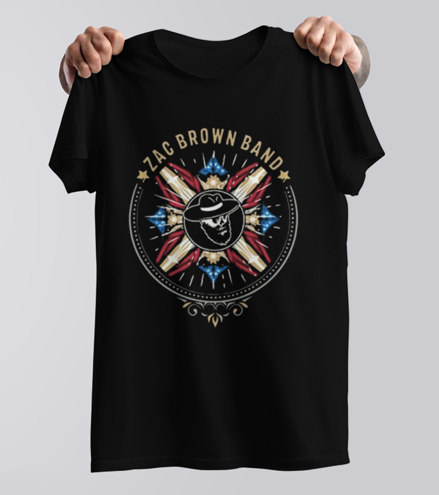 Zac Brown Band Vintage Americana Starburst Badge T-Shirt