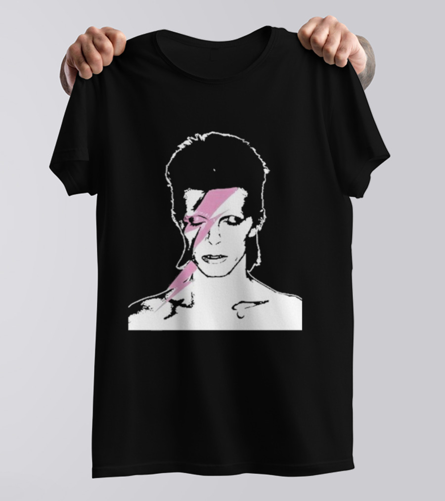 Ziggy Stardust Pink Lightning Bolt Iconic Tribute Carrie Bradshaw Connection T-Shirt