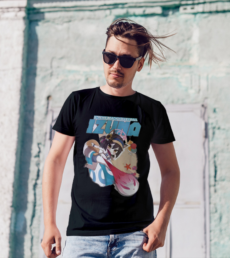 Izuna’s Xtreme Beach Volleyball Anime Character With Beach Elements T-Shirt