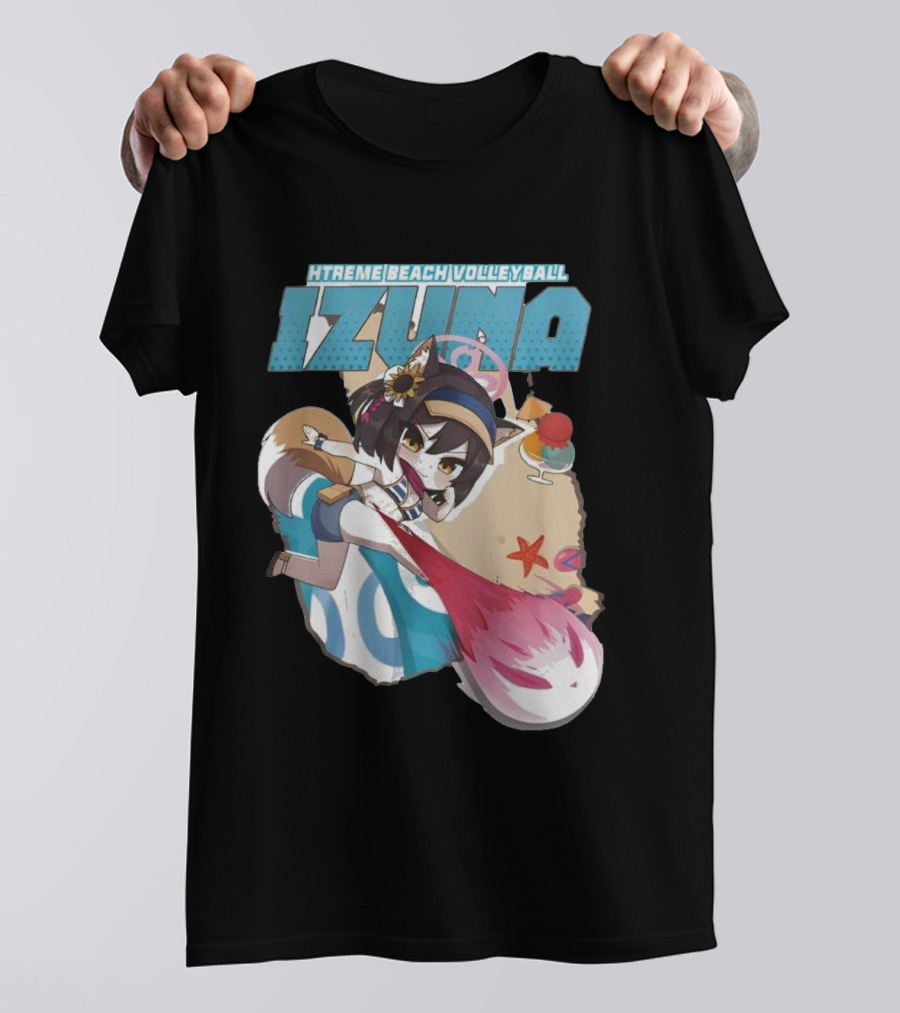 Izuna’s Xtreme Beach Volleyball Anime Character With Beach Elements T-Shirt