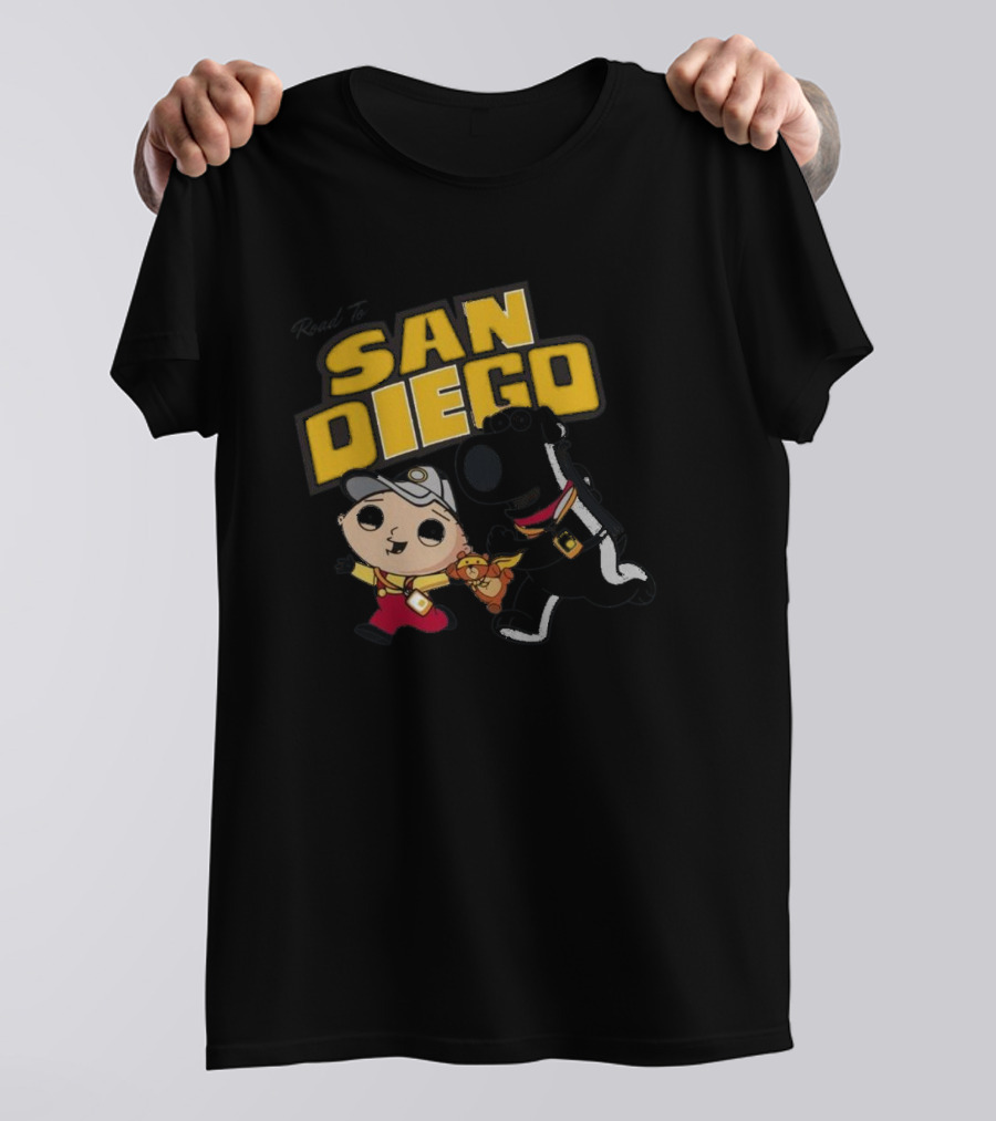 Road To San Diego Family Guy Inspired Stewie And Brian Adventure T-Shirt