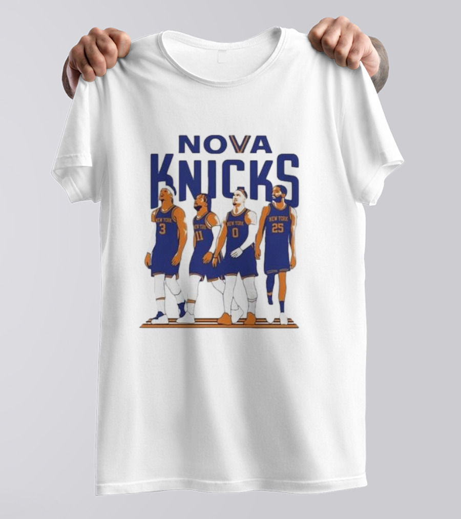 Jalen Brunson Josh Hart Mikal Bridges Donte Divincenzo Nova Knicks New York Basketball T-Shirt