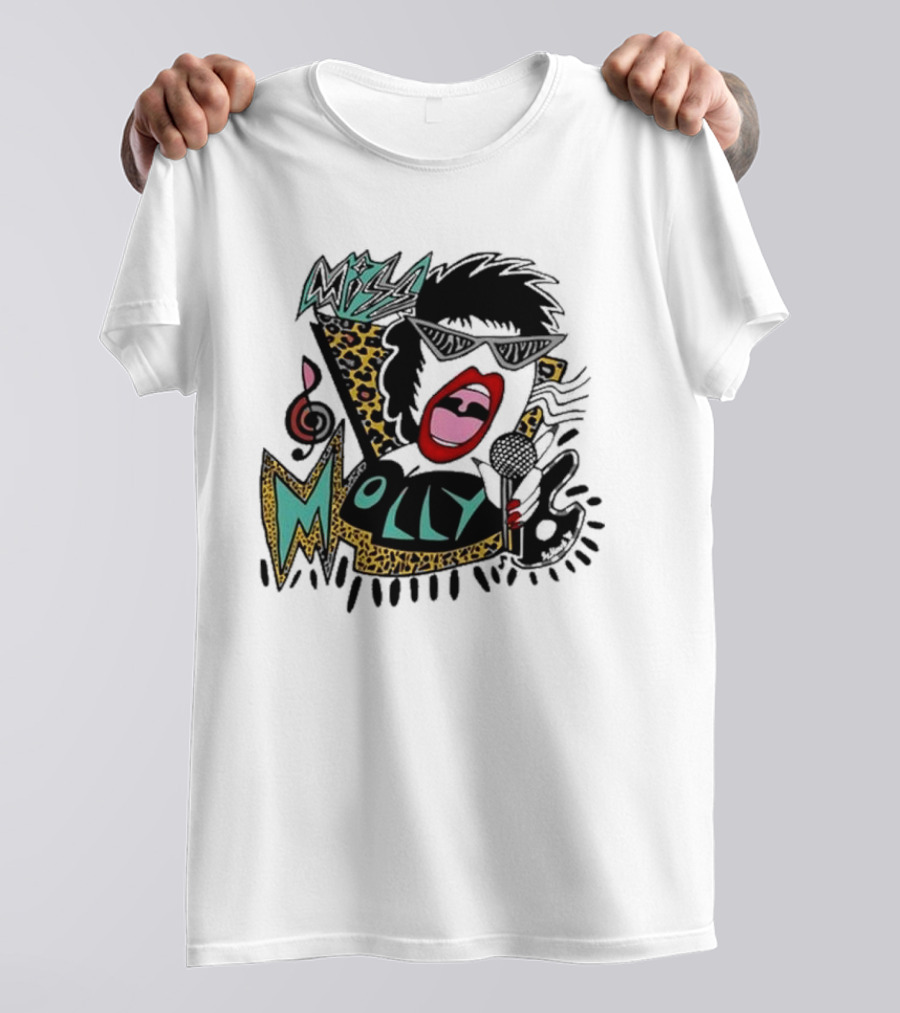 Miss Molly 90s Vintage Leopard Print Music Vibes T-Shirt