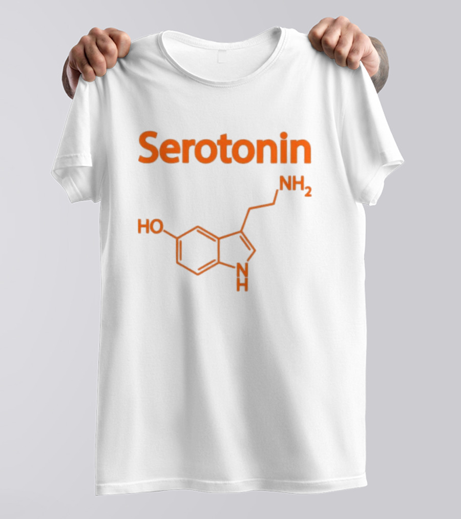 Serotonin Molecule Structure HO NH2 Chemistry T-Shirt