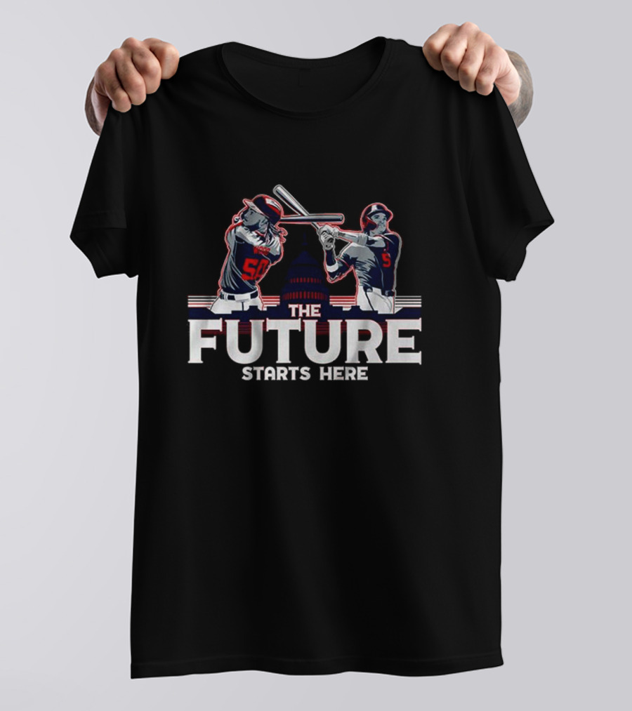 The Future Starts Here James Wood Cj Abrams Baseball Capitol Iconic Moment T-Shirt