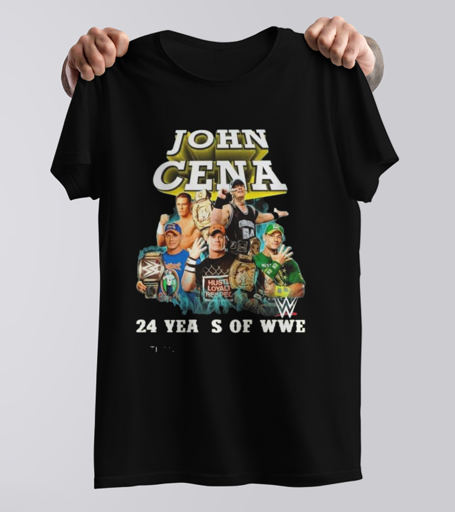 John Cena WWE Legacy 24 Years 2001-2025 Champion T-Shirt