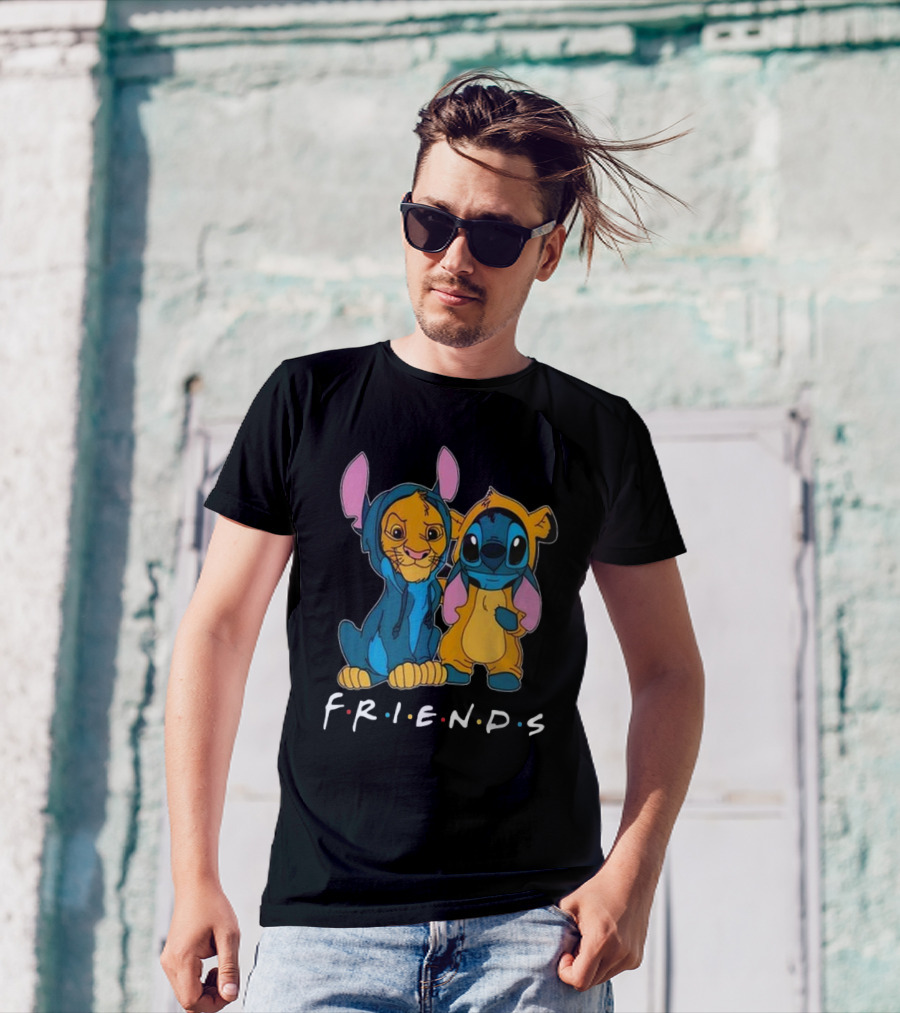 Friends Stitch And Lion King Disney Fusion T-Shirt
