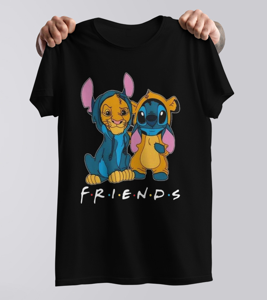 Friends Stitch And Lion King Disney Fusion T-Shirt