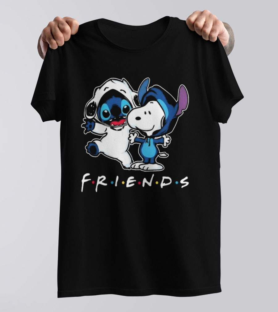 Stitch And Snoopy Peanuts Friends Disney Collaboration T-Shirt