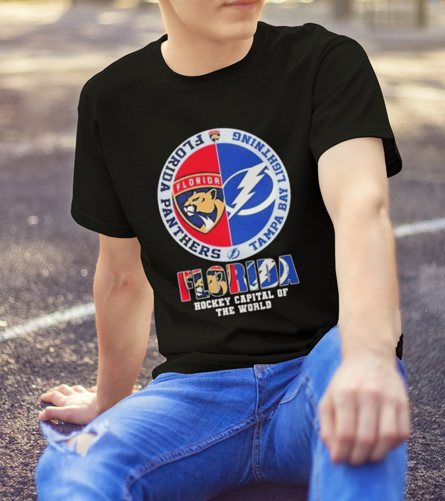 Florida Panthers Tampa Bay Lightning Florida Hockey Capital Of The World T-Shirt