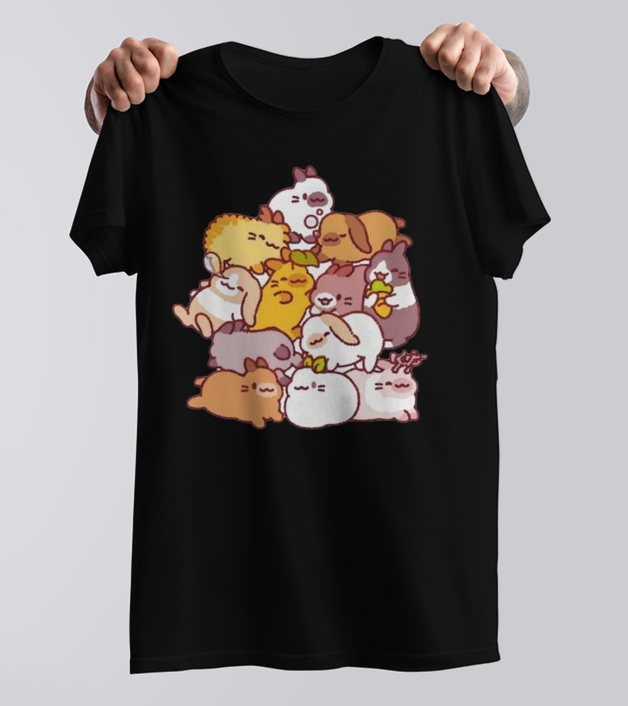 Bunny Pile Usagi Shima Cozy Rabbit Stack T-Shirt