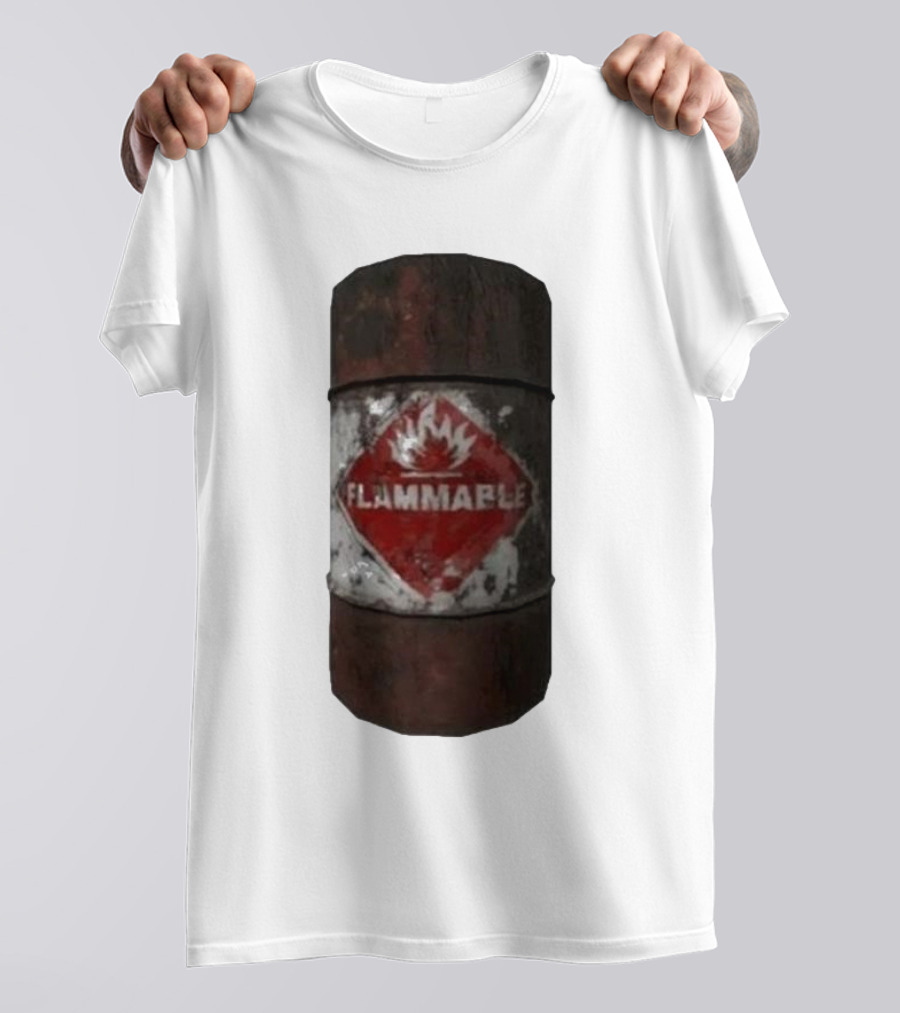 Flammable Barrel Red Hazard T-Shirt