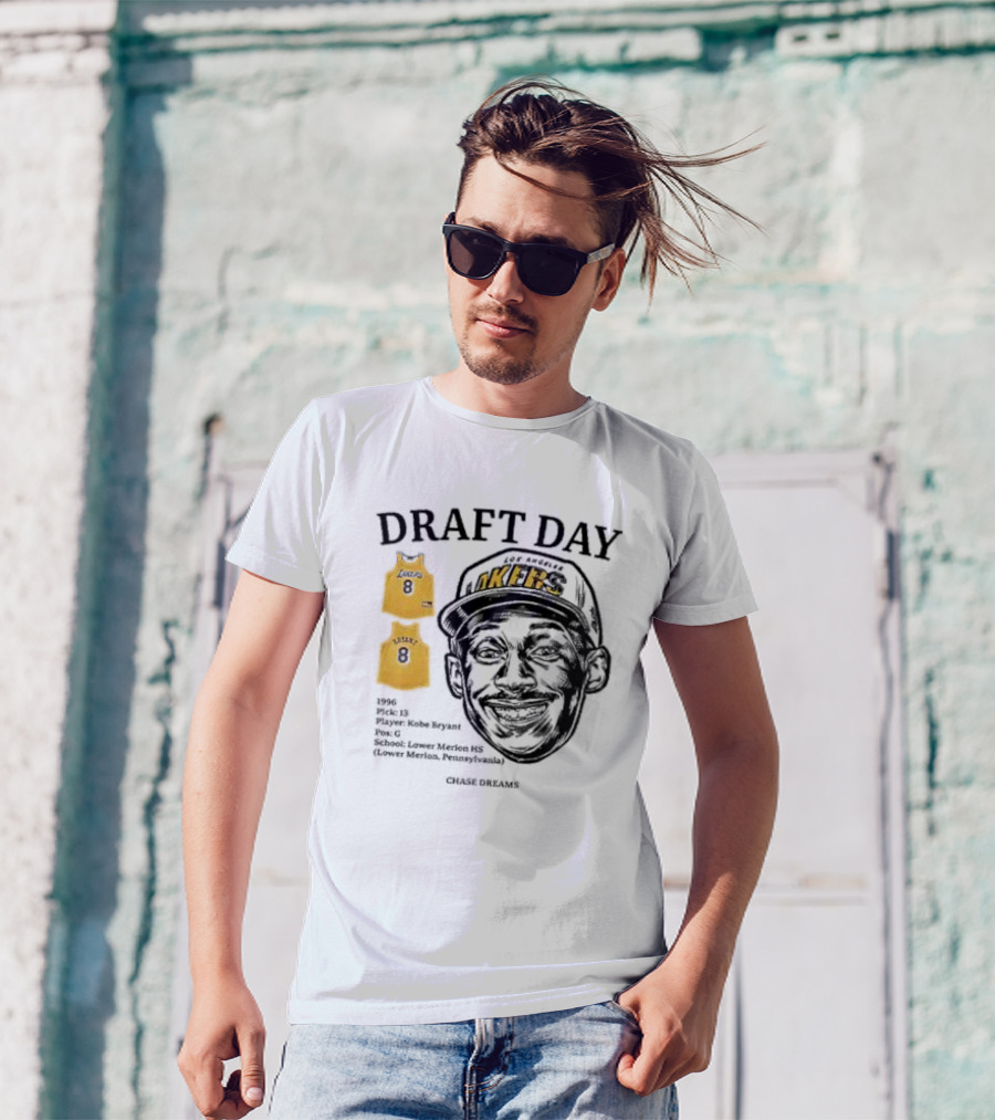 Draft Day 1996 Kobe Bryant Los Angeles Lakers Lower Merion Chase Dreams T-Shirt