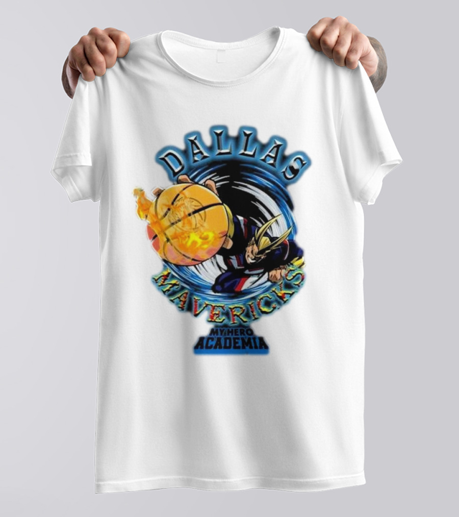 Dallas Mavericks My Hero Academia All Might NBA Collaboration T-Shirt