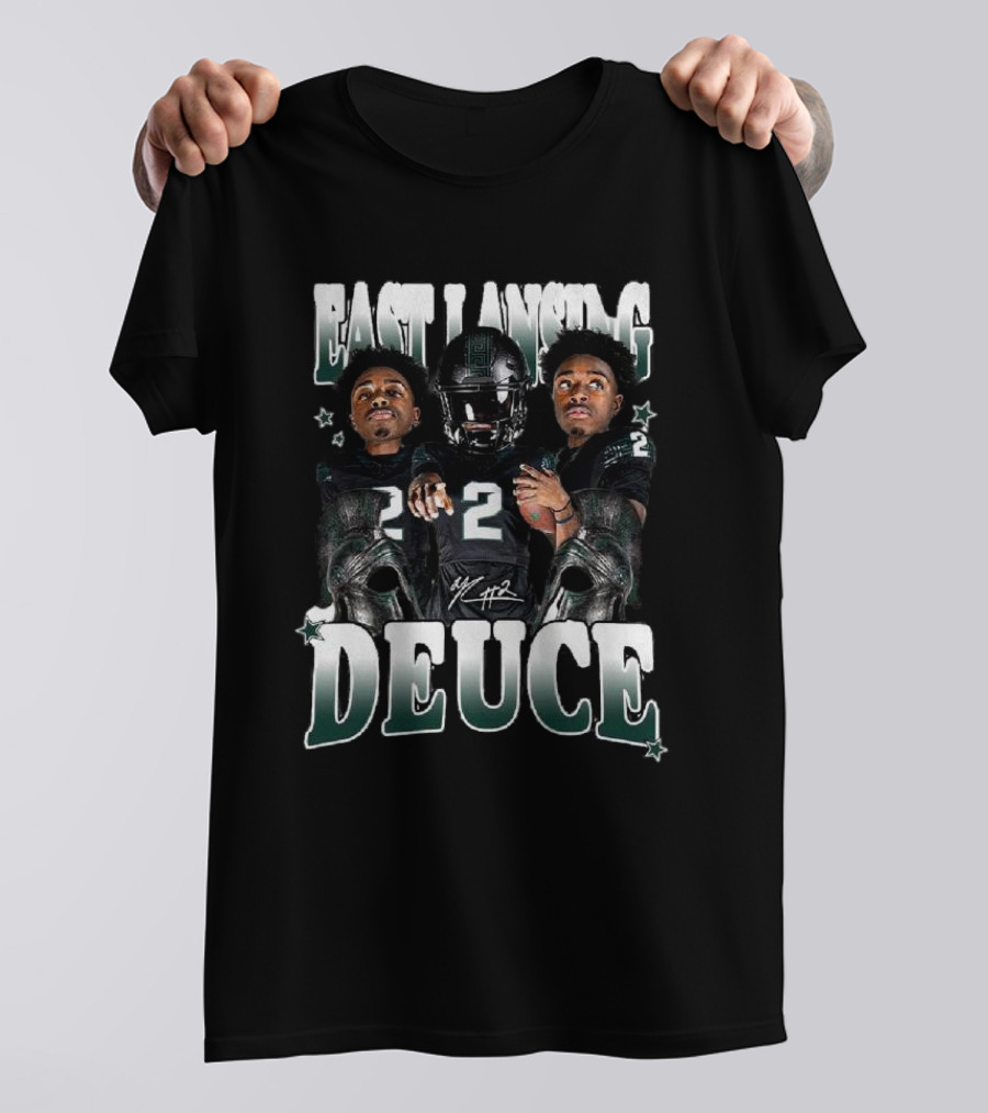 East Lansing Deuce Michigan State Football Star T-Shirt