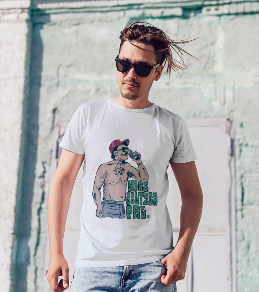 Nice Seltzer Pal Cartoon 4.0 Drinking Refreshing Beverage T-Shirt