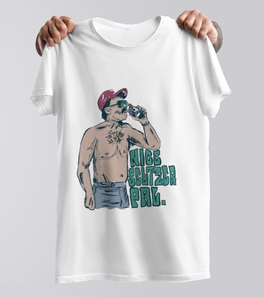 Nice Seltzer Pal Cartoon 4.0 Drinking Refreshing Beverage T-Shirt
