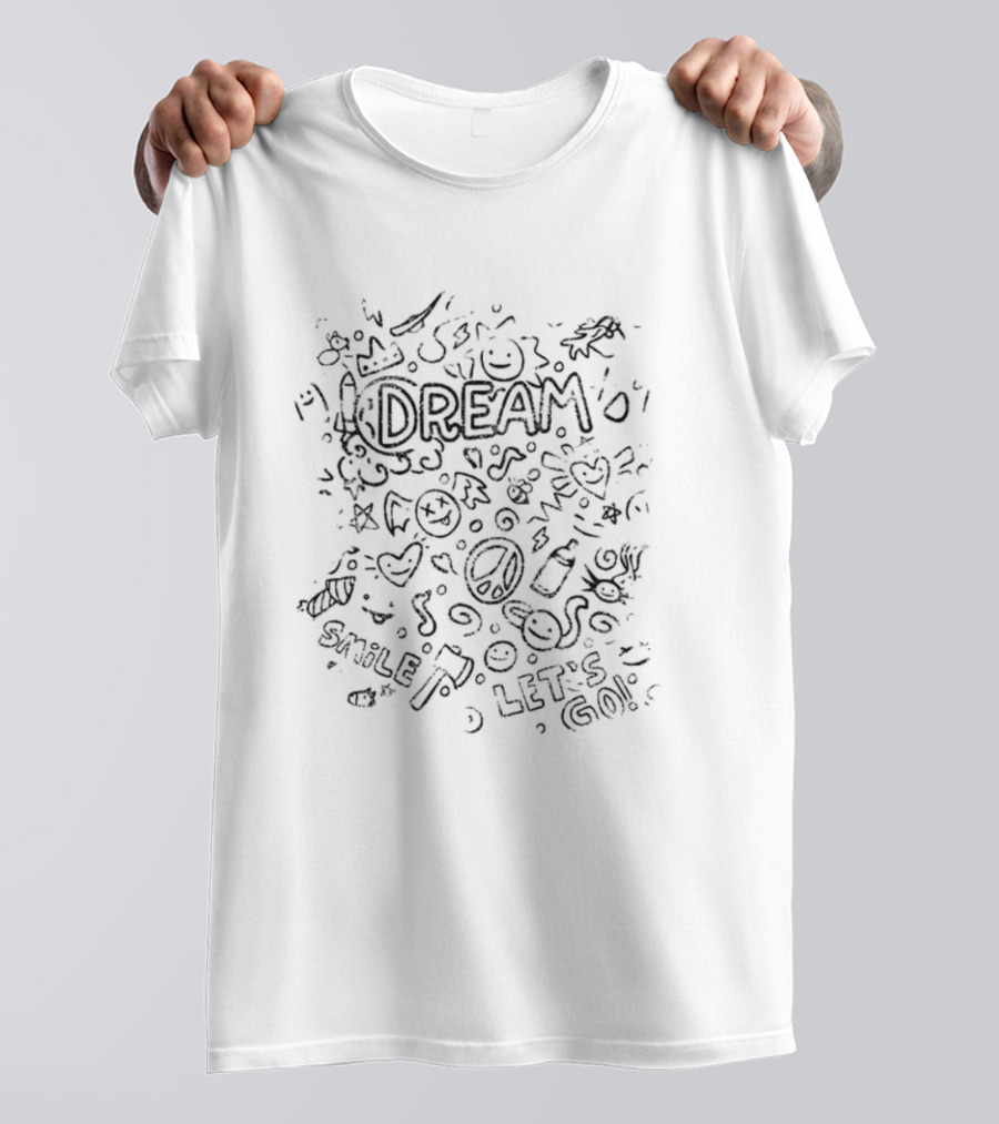 Dream Smile Peace Let's Go Doodle 32 Million T-Shirt