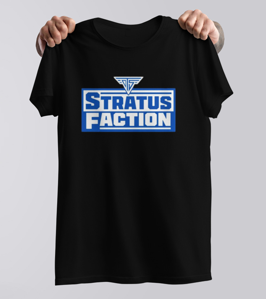 Trishstratus Stratus Faction Logo Blue And White T-Shirt