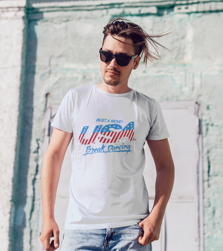 BUST A MOVE USA Break Dancing T-Shirt