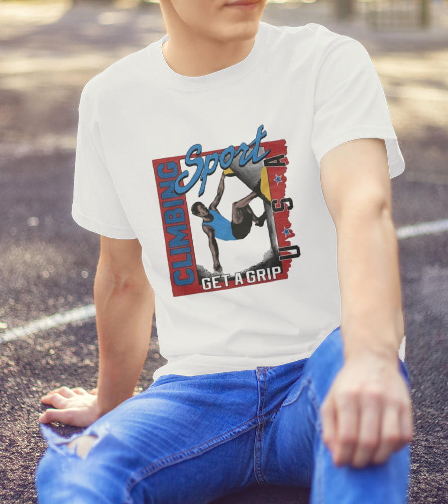 Sport Climbing USA Get A Grip T-Shirt