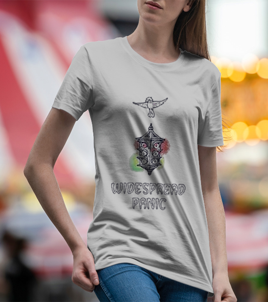 Widespread Panic Song Small Town Lantern And Bird T-Shirt