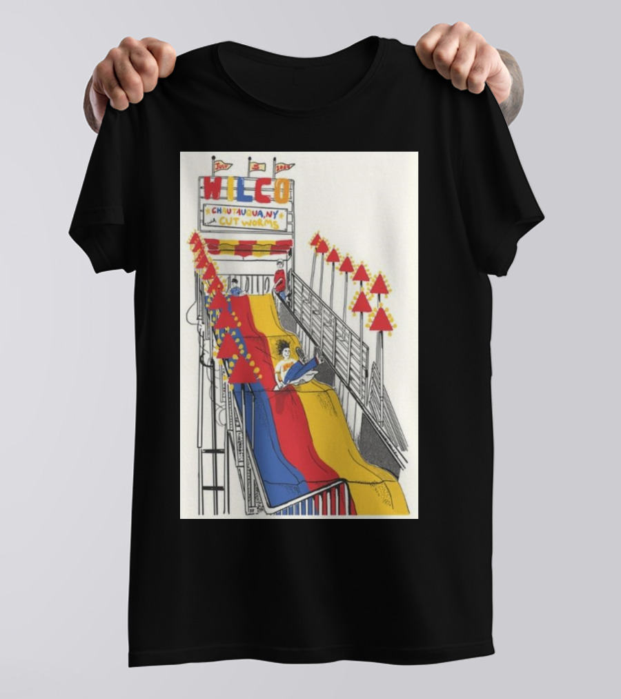 Wilco Chautauqua NY Cut Worms July 5 2024 Slide Ride T-Shirt