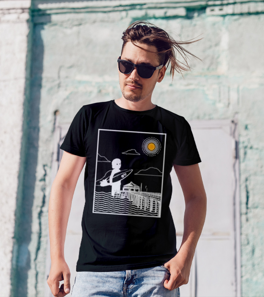 William Black Surfing Pier Orange County Sunset T-Shirt
