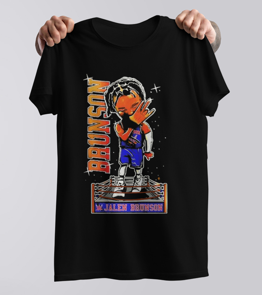 Jalen Brunson Knicks WWE Ring T-Shirt
