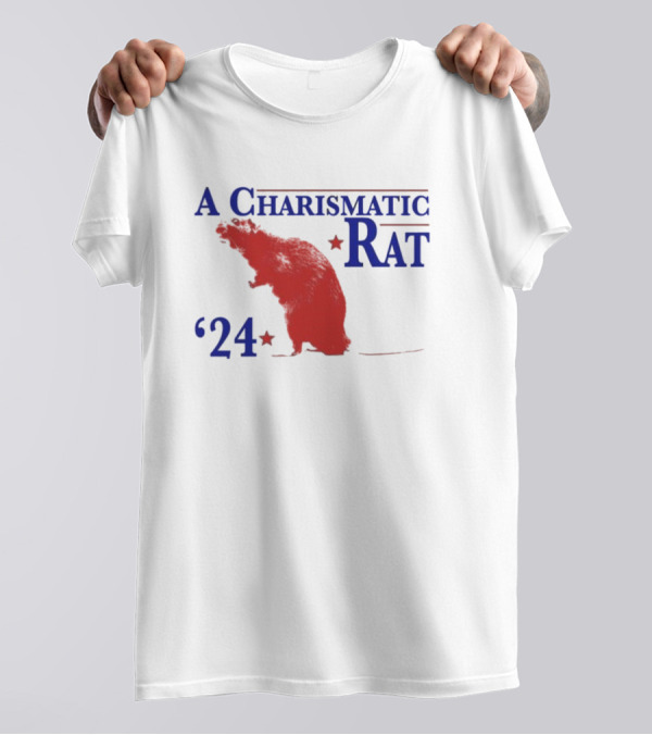 A Charismatic Rat '24 Red White Blue Stars T-Shirt