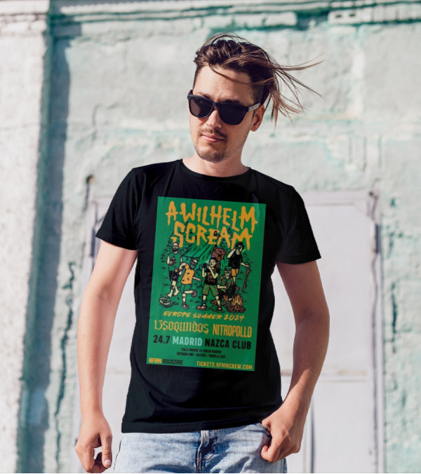 A Wilhelm Scream Europe Summer 2024 Madrid Nazca Club July 24 HFMN Rockzone 135 Segundos Nitropollo T-Shirt