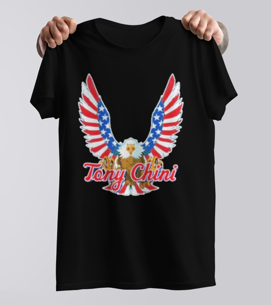 Tony Chini American Flag Eagle Wings T-Shirt