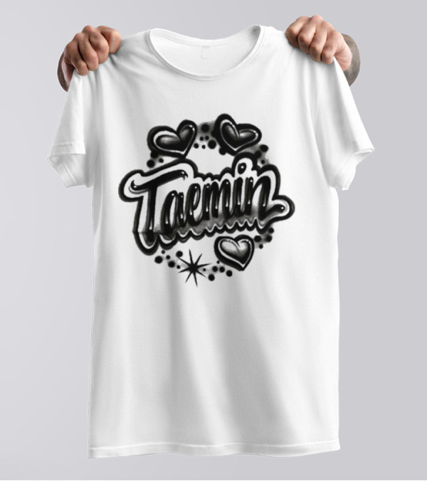 Taemin Airbrush Hearts And Stars T-Shirt