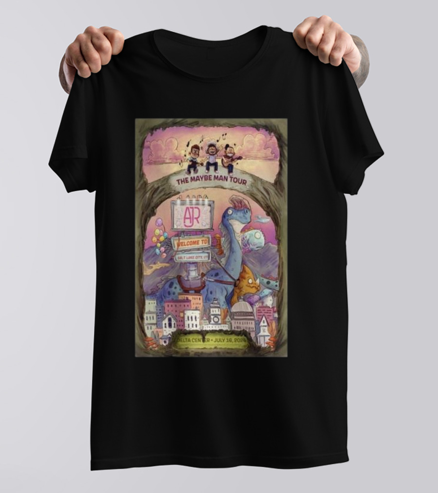 AJR The Maybe Man Tour Jul 16 2024 Delta Center Salt Lake City UT T-Shirt