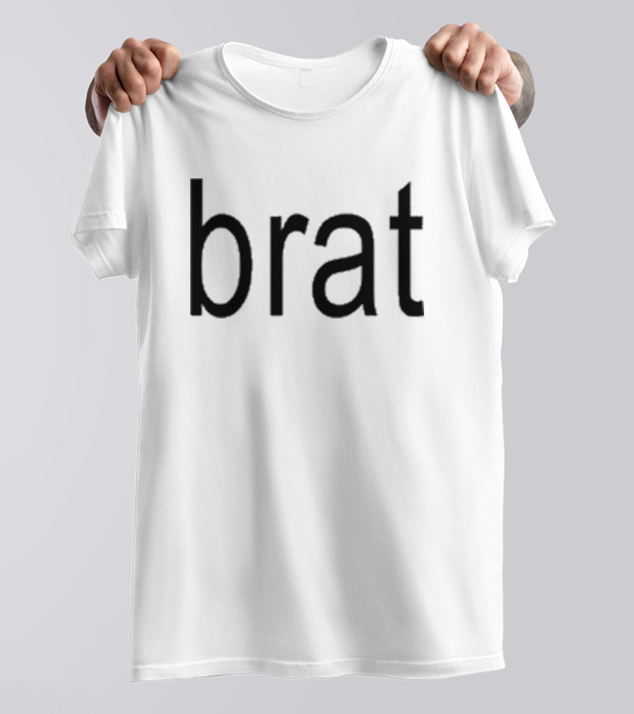 Charli Brat Vlone Brat Text Black T-Shirt