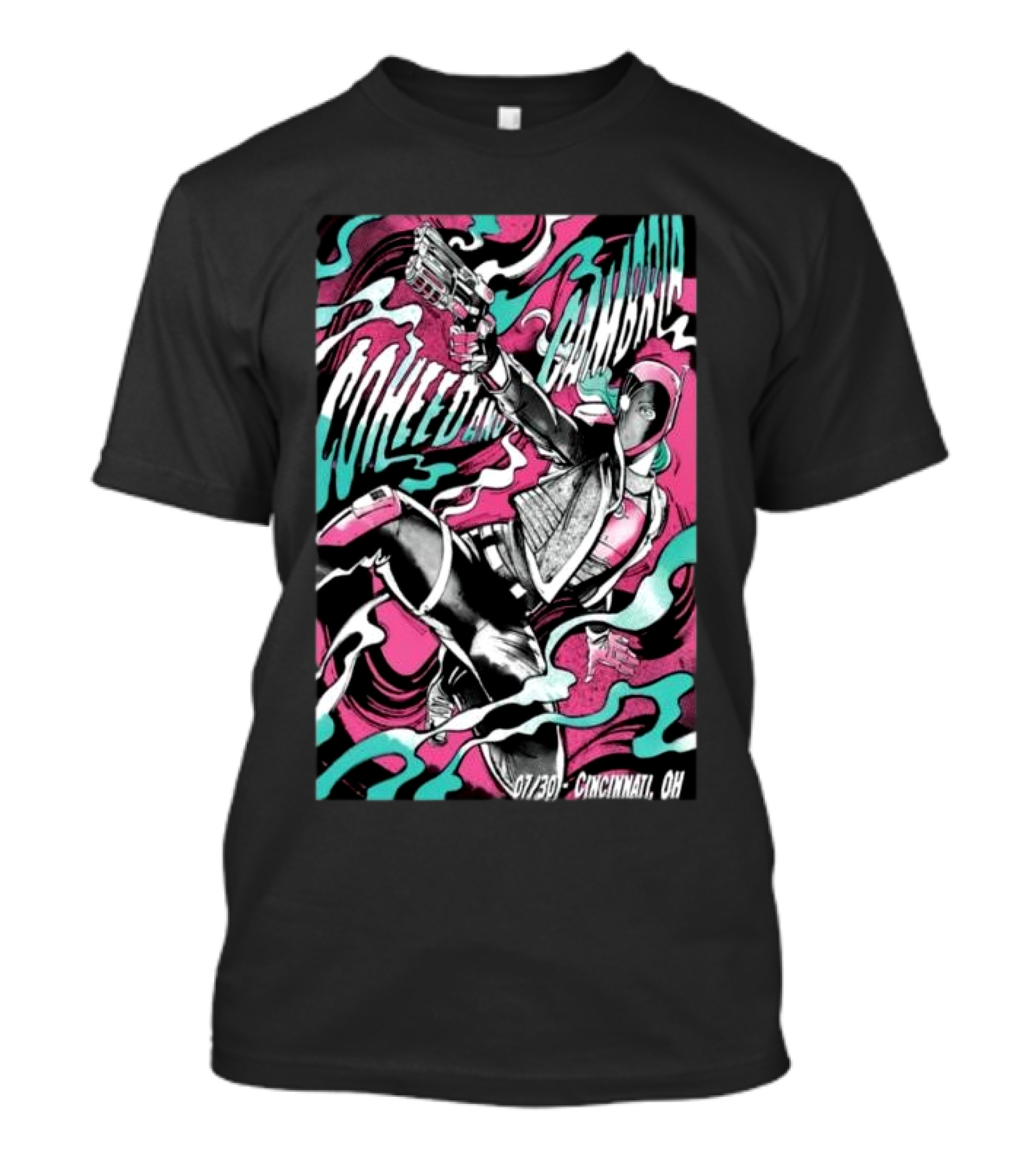 Coheed And Cambria Tour Cincinnati OH 07 30 2024 Comic T-Shirt