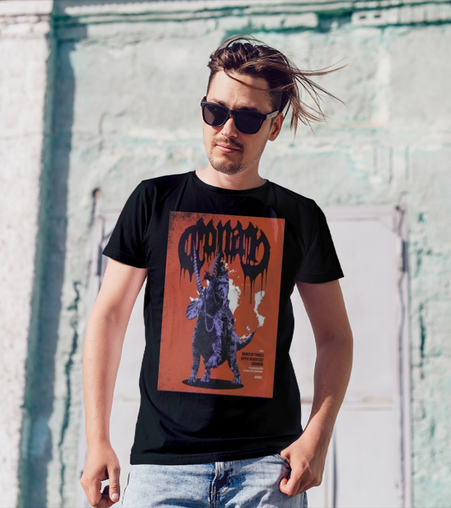 Conan Sep 15 2024 Café Campus Montreal With Wormwitch Mares Of Thrace Hippie Death Cult Magdabra Quebec Tour T-Shirt