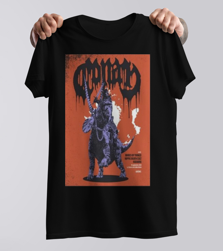 Conan Sep 15 2024 Café Campus Montreal With Wormwitch Mares Of Thrace Hippie Death Cult Magdabra Quebec Tour T-Shirt