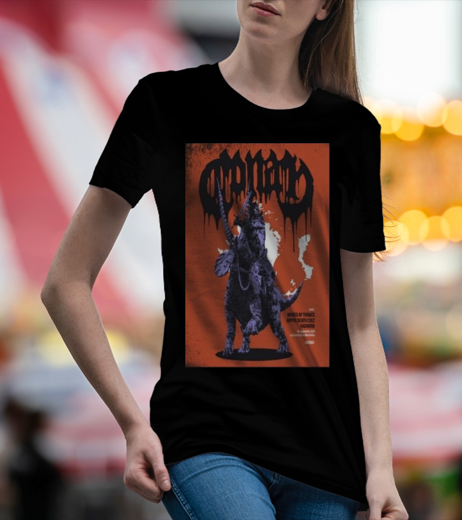 Conan Sep 15 2024 Café Campus Montreal With Wormwitch Mares Of Thrace Hippie Death Cult Magdabra Quebec Tour T-Shirt