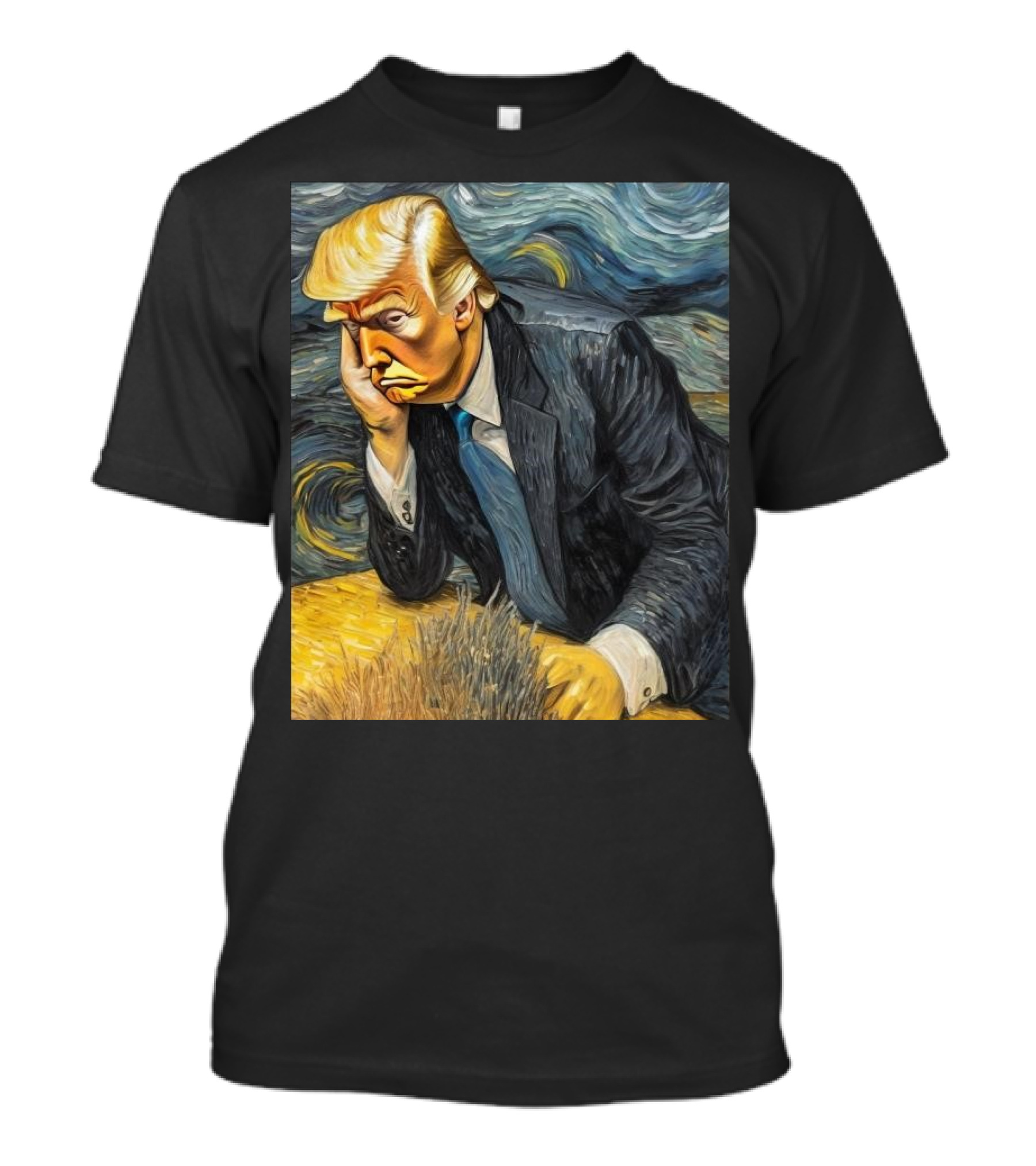 Donald Trump Van Gogh Ear Bandage Starry Night T-Shirt