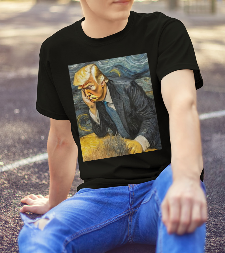 Donald Trump Van Gogh Ear Bandage Starry Night T-Shirt
