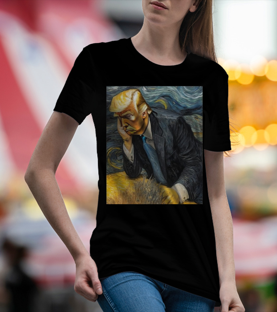 Donald Trump Van Gogh Ear Bandage Starry Night T-Shirt