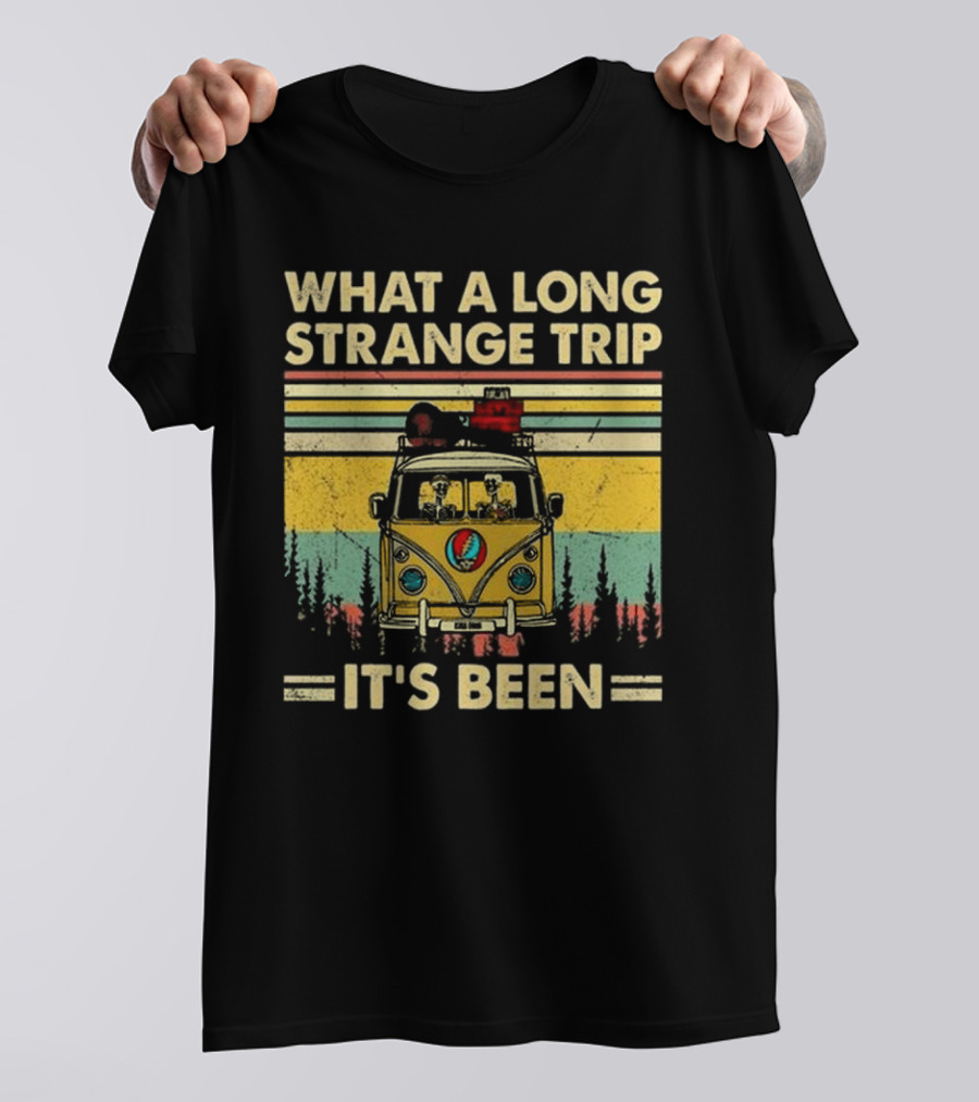 What A Long Strange Trip It's Been Grateful Dead Hippie Fan Rock Vintage T-Shirt