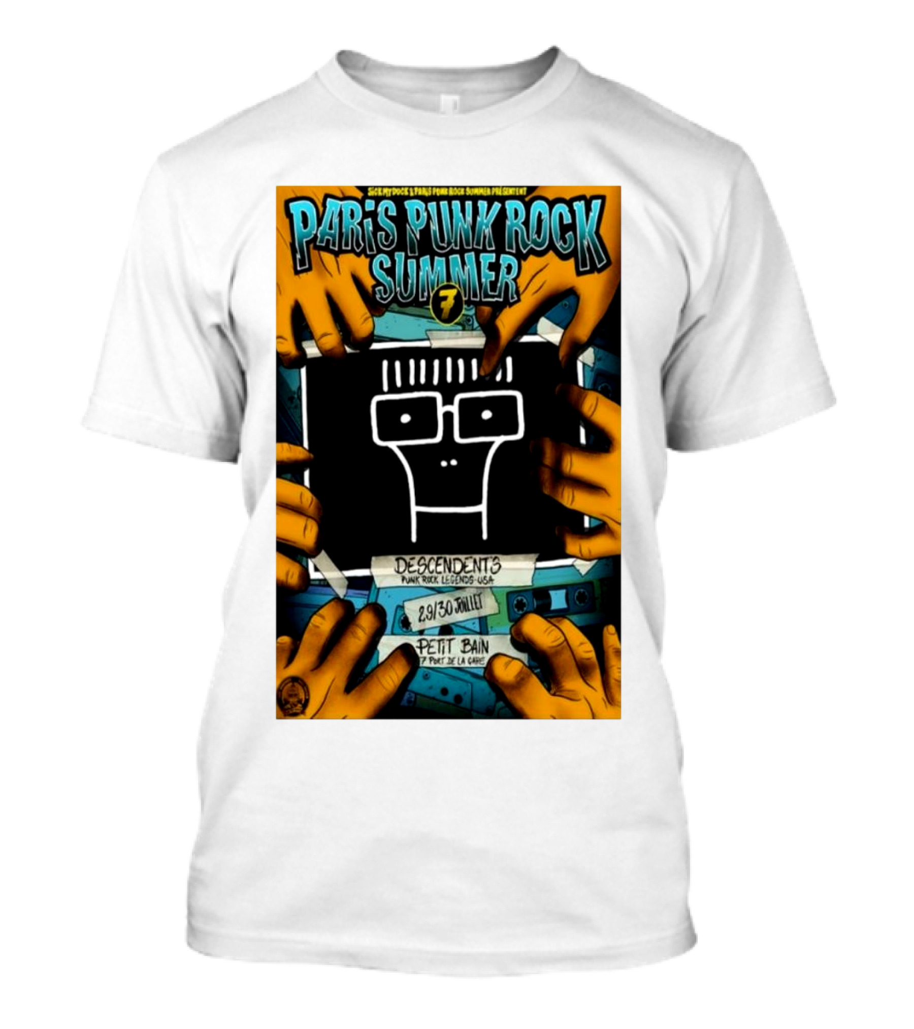Petit Bain Paris Punk Rock Summer 7 2024 Descendents Jul 29-30 Punk Rock Legends USA T-Shirt