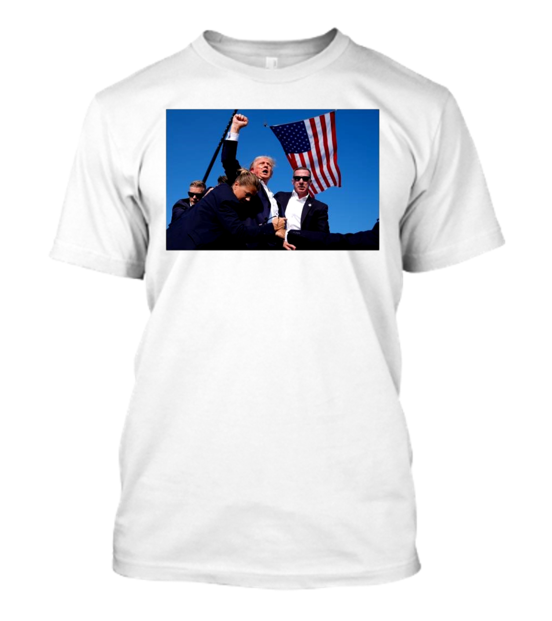 If You Come At The King You Best Not Miss Trump Flag Fight Scene T-Shirt