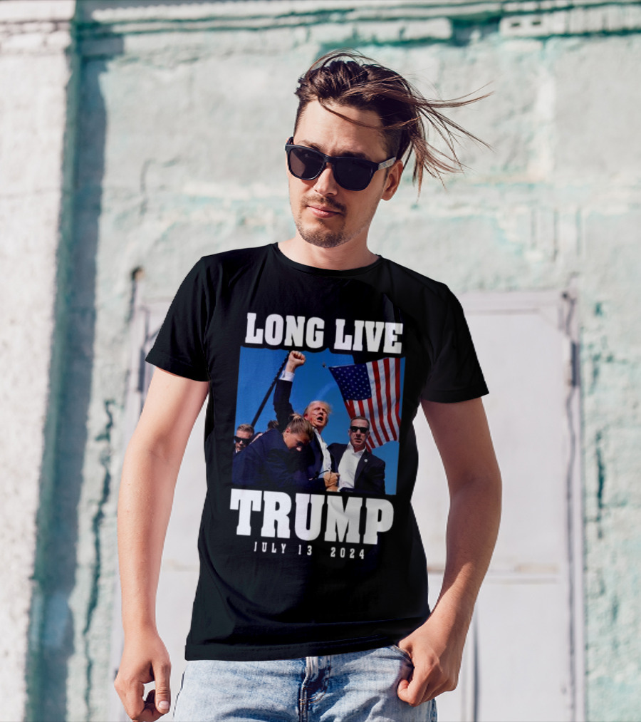 Long Live Trump July 13 2024 American Flag Celebration Event T-Shirt