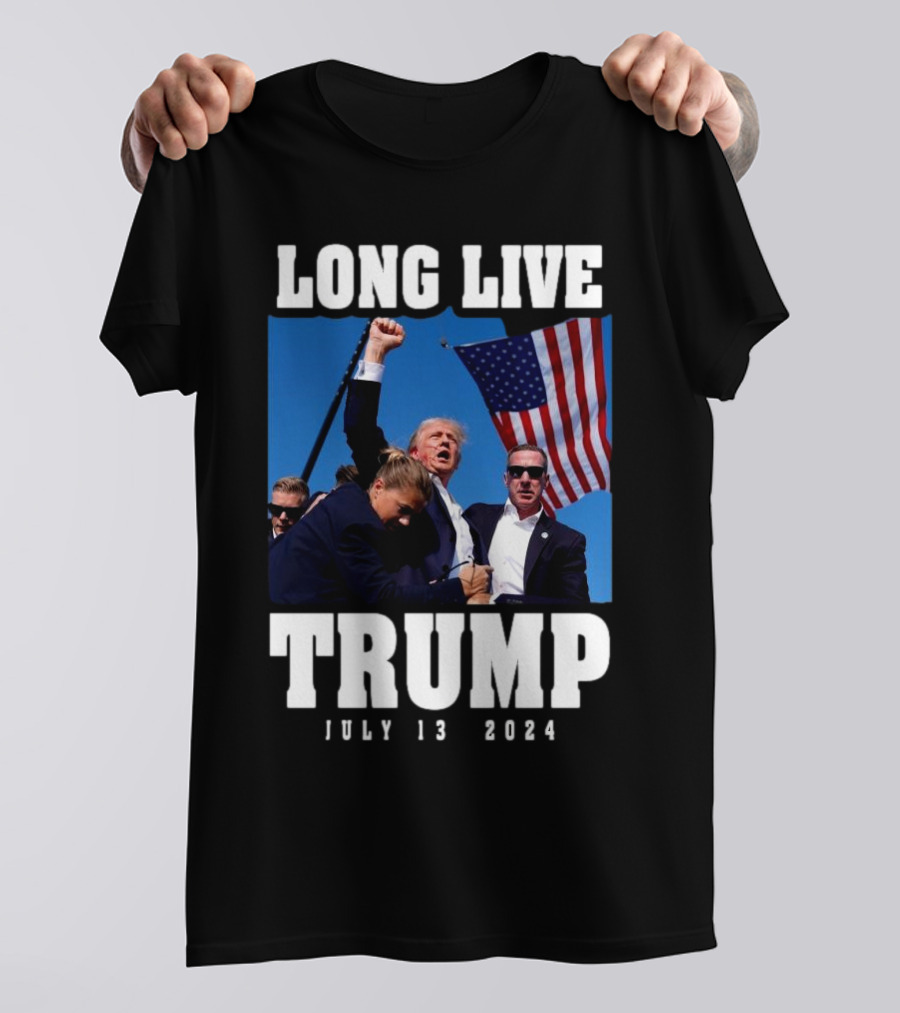 Long Live Trump July 13 2024 American Flag Celebration Event T-Shirt