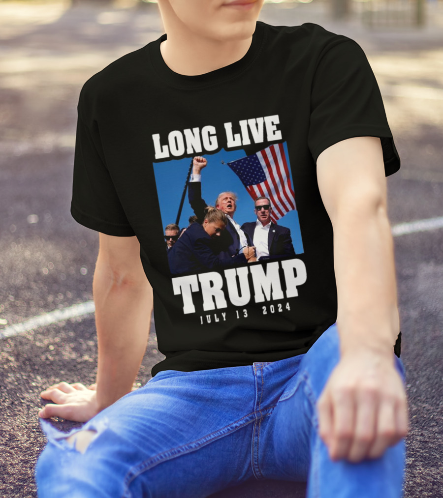 Long Live Trump July 13 2024 American Flag Celebration Event T-Shirt