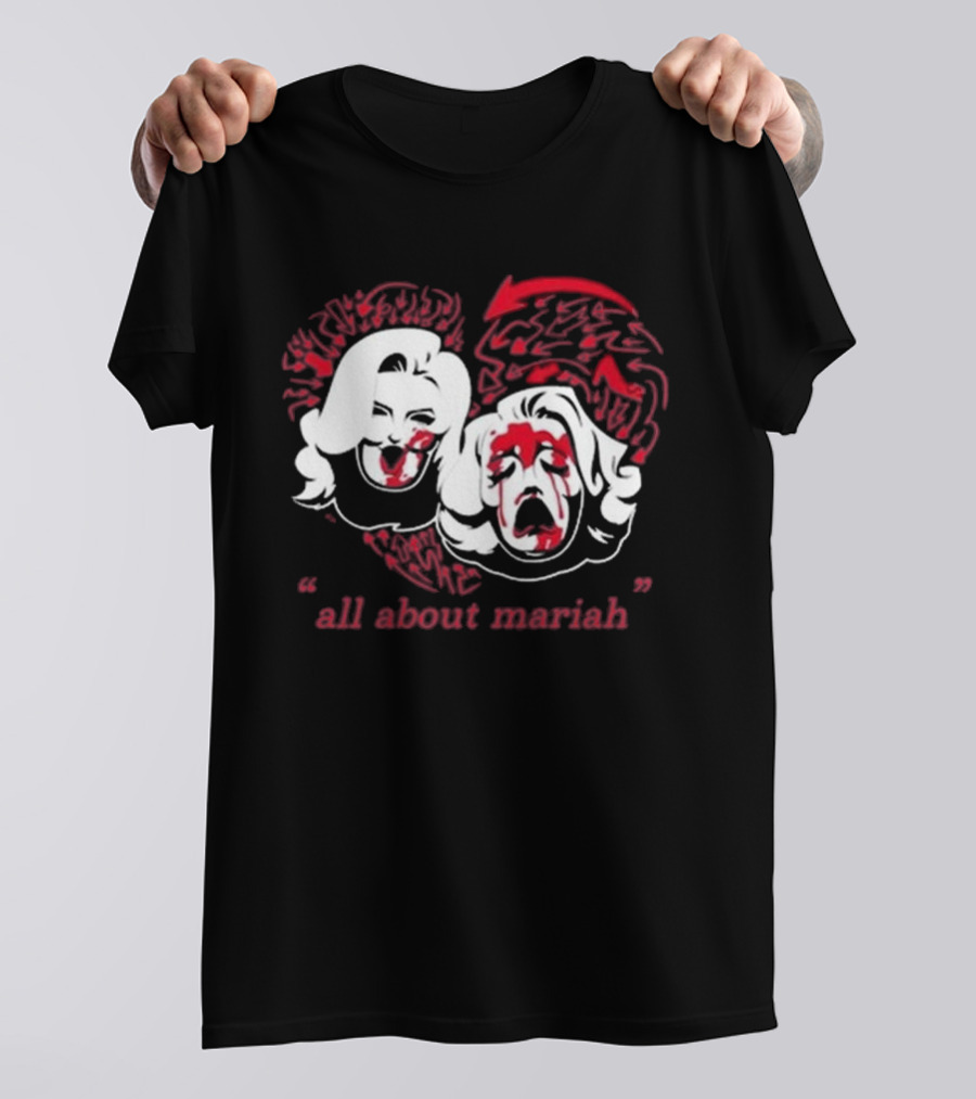 Mariahmayx All About Mariah Heart Faces Red Arrows T-Shirt