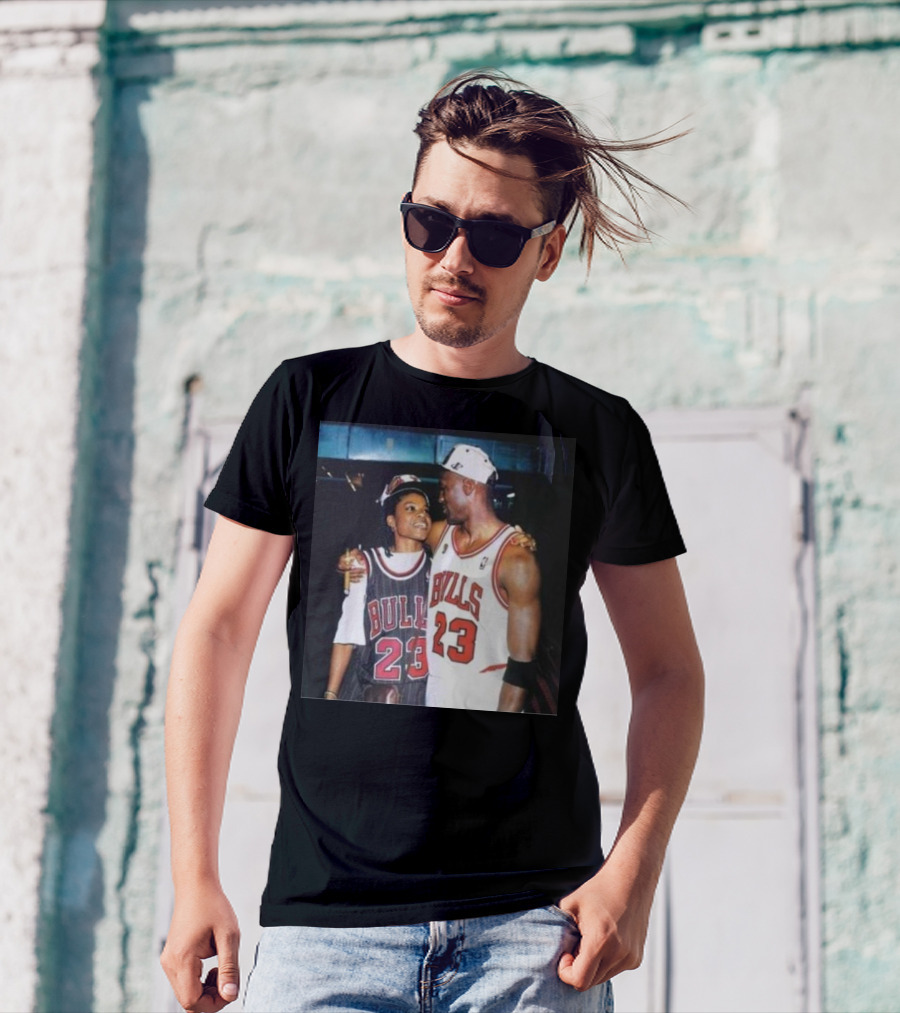 Bulls 23 Michael Jordan And Sheryl Swoopes In Chicago Bulls Jerseys T-Shirt